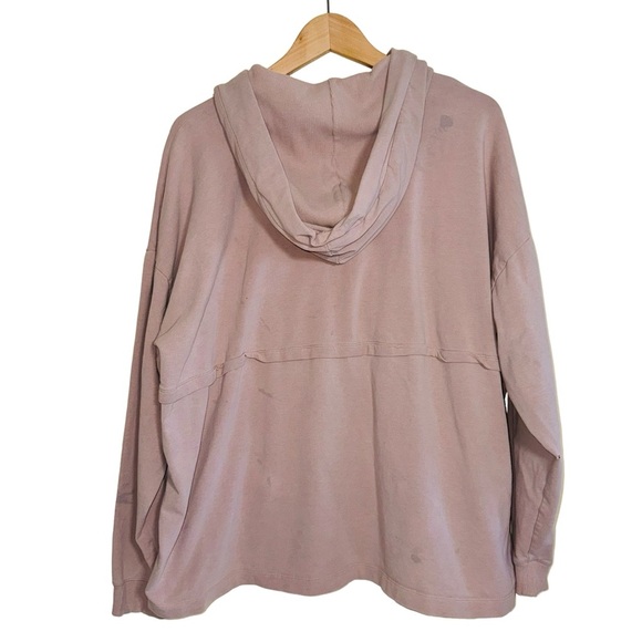 Lunya Dreamy Alpaca Wool Blend Fleece Oversized Hoodie Meditative Pink Lounge M - Picture 6 of 14